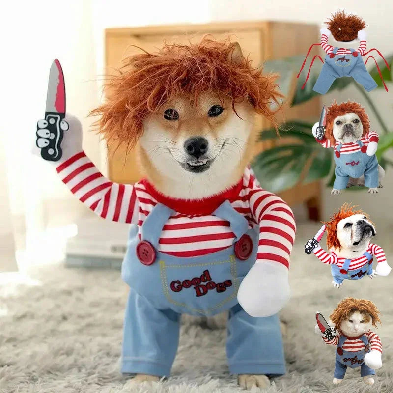 Funny Deadly Doll Pet Costume