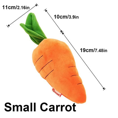 Carrot Plush Dog Toy