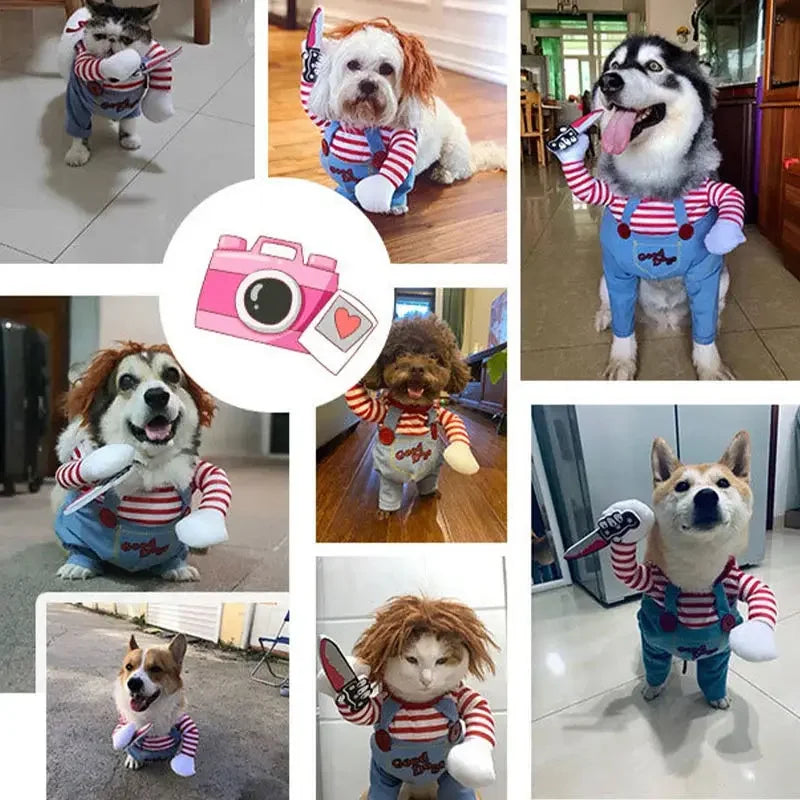 Funny Deadly Doll Pet Costume