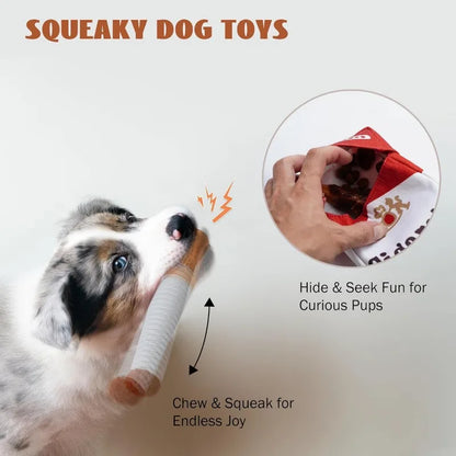 Funny Cigarette Plush Dog Toy