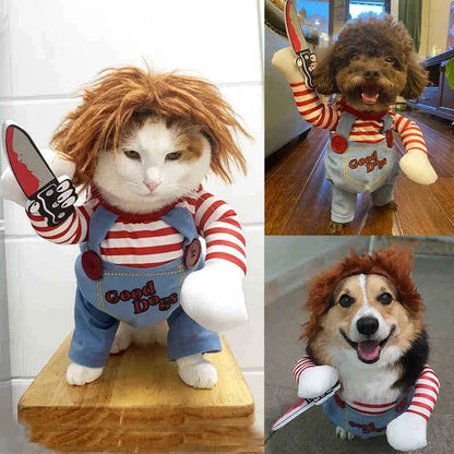 Funny Deadly Doll Pet Costume